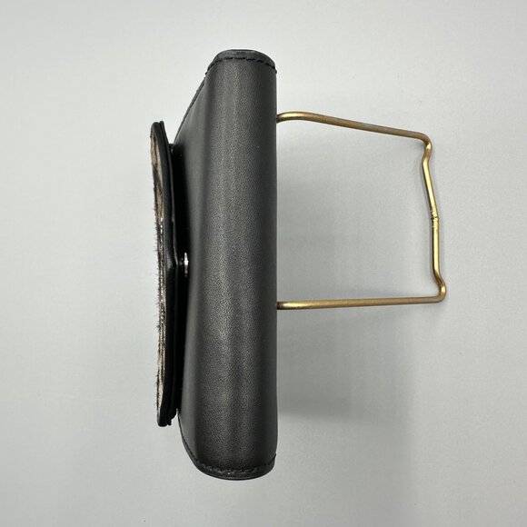 Michael Kors Jet Set Charm Black Leather and Leopard Print Calf Hair Wallet NEW - Picture 5 of 15